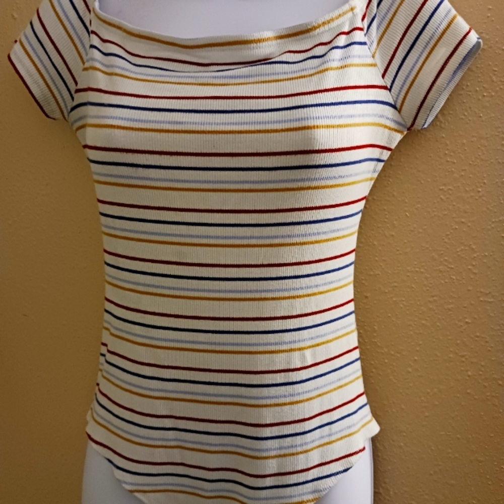 Striped bodysuit